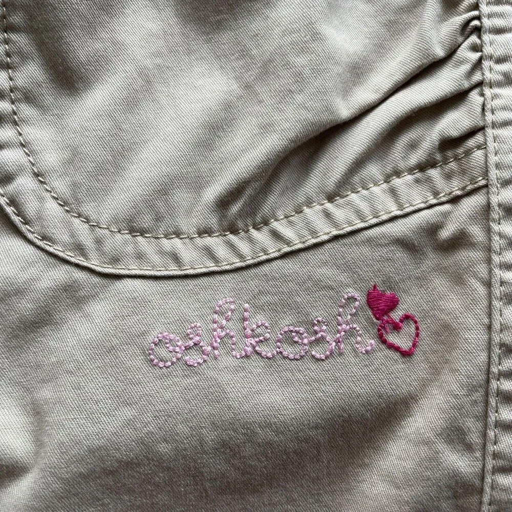 Oshkosh B'gosh Girls Size 10 Pull On Pants Elastic Waist Embroidered Logo Heart